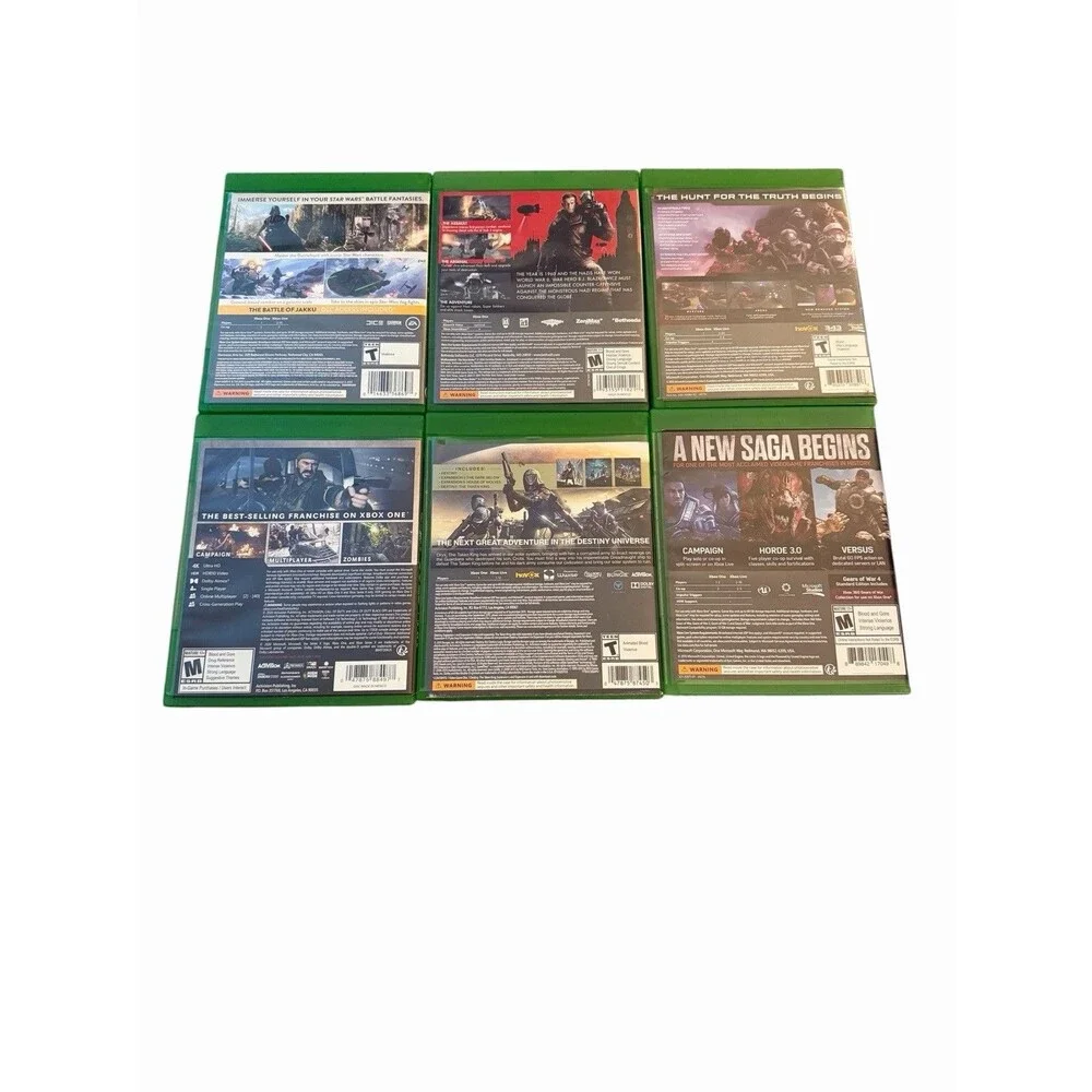 Xbox One Games Lot Of 6 Call Of Duty Halo Inquisition Wolfenstein Gears Of War